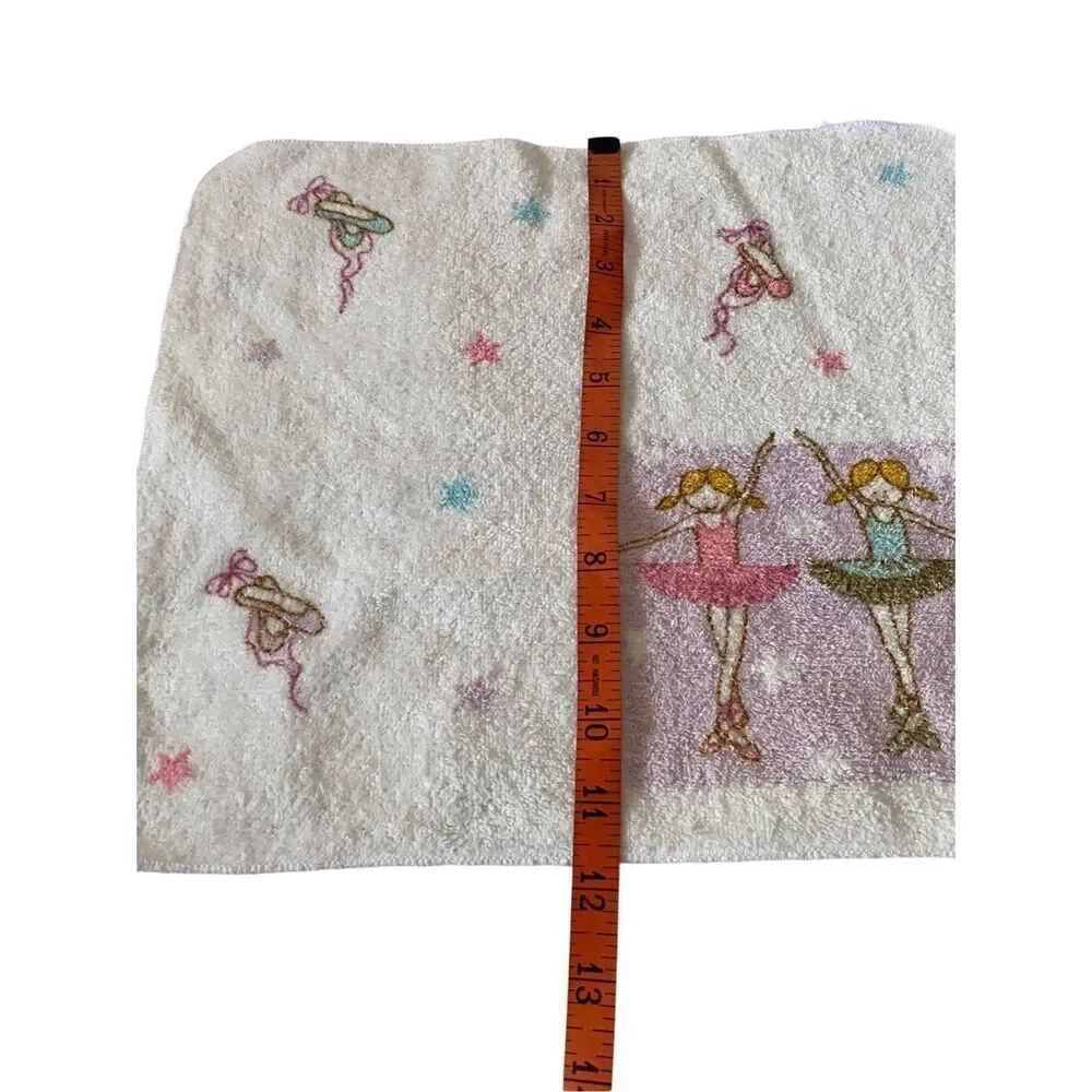 Lot Of 2 Cambridge Ballerina Towels Girls Kids Hand Towel Wash Cloth Home Decor